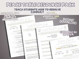 Peace Table Resource Pack: Teach Students Healthy Conflict Resolution Strategies - Etsy Canada