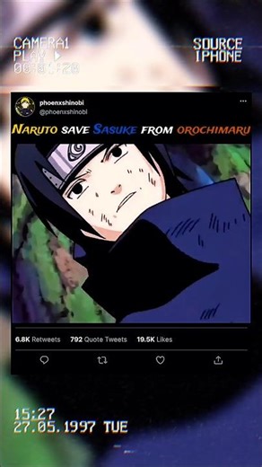 Naruto save Sasuke from orochimaru #anime#naruto