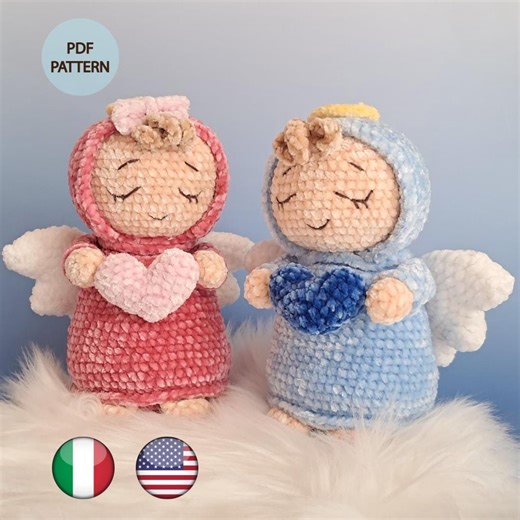Guardian Angel Pattern – Crochet PDF – Cute Plush Angel Toy - Etsy