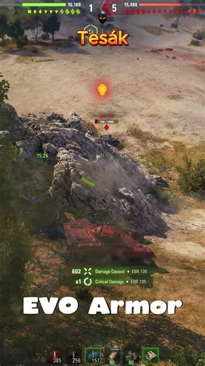 Tesák Destroys EBR 105 World of Tanks short #shorts