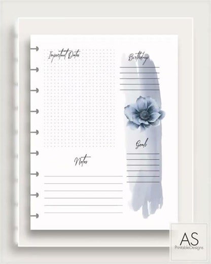 Happy Planner Classic Printable Bundle: Floral Daily, Weekly, Monthly Inserts