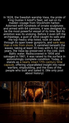 69K views · 965 reactions | A kings fatal ambition sank his prized warship in minutes, what other projects were doomed by hubris? #history #archaeology #historicalfacts | Antiqua | Facebook