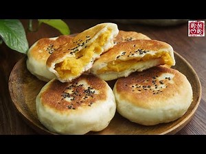 Japanese sweet potato bread。日式红薯包，比麵包还好吃，只要平底锅就能完成，做法非常简单！