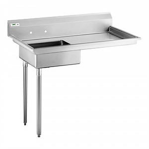 Regency 50" 16-Gauge Stainless Steel Soiled / Dirty Undercounter Dishtable - Sink on Left