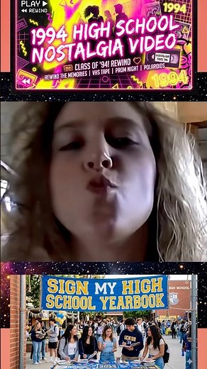 1994 high school home video #￼￼nostalgia #1994 #highschoolvibes #90s #yearbook #retro #friends