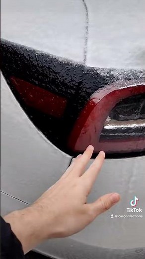 Tesla Model 3 vs. ice storm #shorts