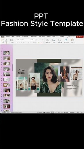 Powerpoint - fashion style template #office #productivity