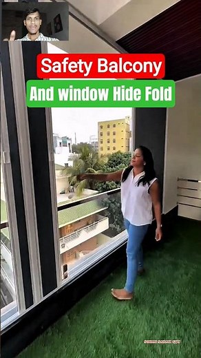 Hidden Folding Mosquito Mesh 🦟 | Balcony Window Stylish Protection Design | #shorts