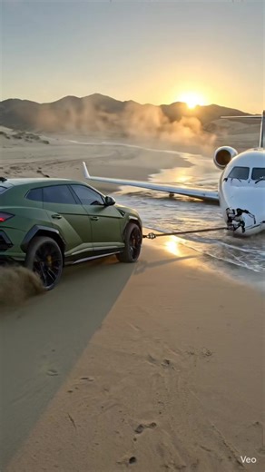 lamborghini. Towing Damaged Plane from the Sea#viralvideo#viraltiktok #flypシ #tiktok #tranding
