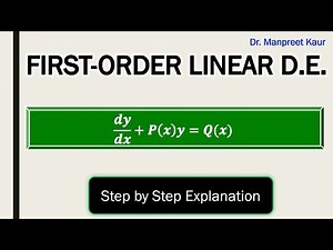 First-Order Linear Differential Equation | Method & Solved Example