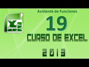 Curso de Excel 2013 - Clase 19: Asistente de Funciones