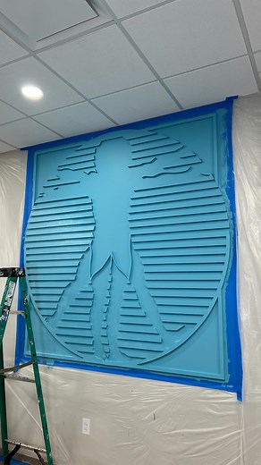 16K views · 132 reactions | The “Davinci Man” or The “Vitruvian Man” is a famous sketch by Leonardo da Vinci. It symbolizes the idea that humans have the capacity to achieve greatness and reach their full potential through the balance of mind, body, and spirit. We are honored to be given the opportunity to create our version of this famous piece of art. | CK Wall Designs LLC | Facebook