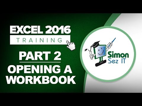 Excel 2016 for Beginners Part 2: How to Open a Workbook Using Excel 2016