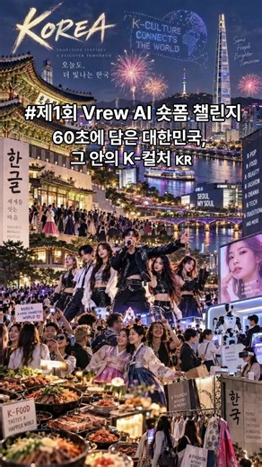 #브루AI챌린지 오늘의 대한민국, 그 안의 K-컬처 #제1회VrewAI숏폼챌린지 #오늘의한국 #AI숏폼 #KCulture #Korea