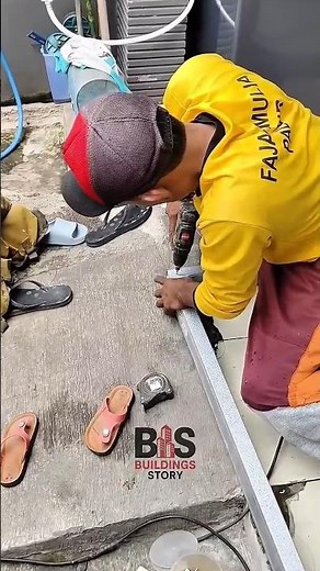 Light steel C-channel connection method #construction #building #satisfying