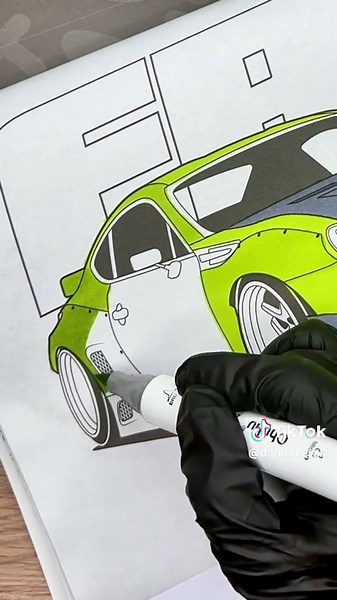 GT86 | 100 Modified Cars Coloring Book #heydanielvera #carcoloringbook #cochestiktok #alcoholmarkers #libroparacolorear #cochesviraltiktok #jdmcarsoftiktok #jdmcars #coloringbook