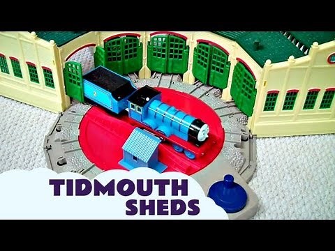 Trackmaster Tidmouth Sheds Toy with Thomas And Friends Trains
