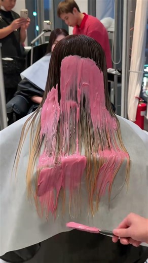 Light pink balayage #PinkParisPainting #PinkGradient #BeijingParisPainting# Gradient Hair Color