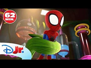 ¡Disfruta de esta MEGA recopilación de Spidey y el superequipo! 🕷️ | ‪@DisneyJuniorES‬