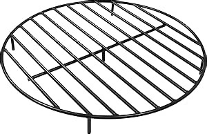 Sunnydaze Round Fire Pit Grate - Elevated Wood Grate for Fire Pit - Heavy-Duty Steel Log Grate for Outside - 30-Inch