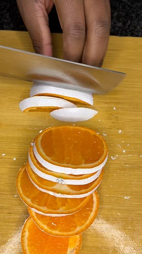 How to chop a Tangerine ASMR #asmr #foodie #food | Rubbish Chef