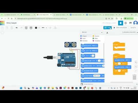 Interfacing Ultrasonic Sensor with Arduino UNO Using TinkerCAD