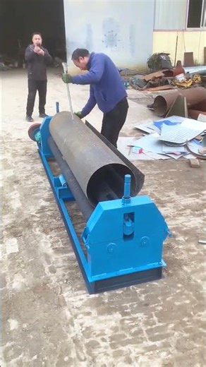 Rolling Metal Plate into a Cylinder