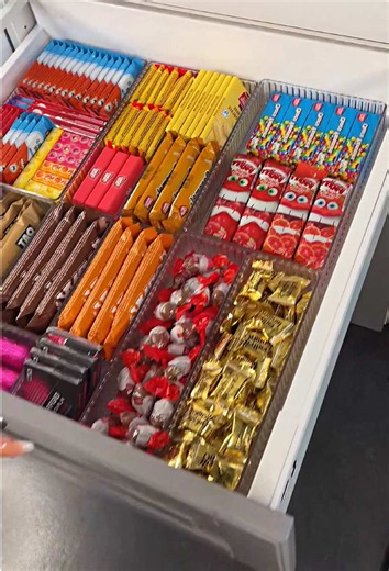 ASMR Snack Restock: Organizing Candy & Snack Drawer