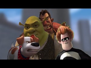Shrek vs Syndrome, Max and Shaw Full Fight (F**king epic brutal)