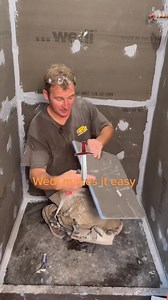 I love using the #wedi waterproofing shower system because it is mostly fool proof. #certifiedwedishowersystems For more tips, check out my UToob. | Bathroom Remodeling Teacher