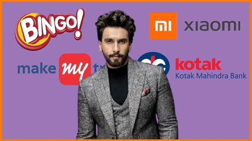 List of Brands Endorsed By Ranveer Singh