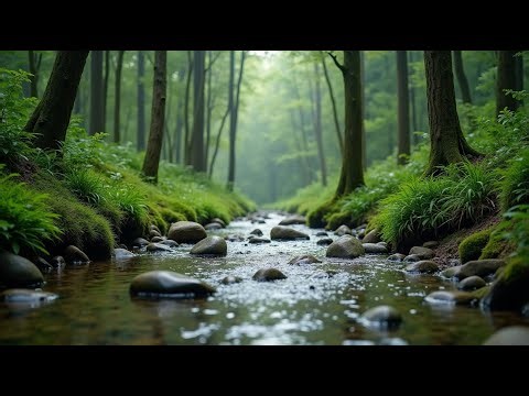 Peaceful River Sounds, with Birds 🌿 Calming Water Nature Sounds🌿 White Noise for Sleep, Relax.