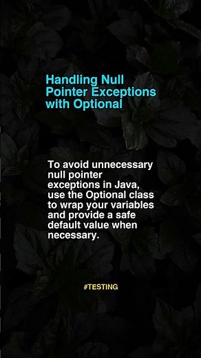 Handling Null Pointer Exceptio