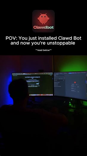 Divjot Sahni on Instagram: "POV: You just installed Clawd Bot and now you’re unstoppable This isn’t just an AI chatbot - it’s a personal AI assistant that lives on YOUR computer and can actually DO things. Every developer on X is talking about this because it’s completely revolutionising personal productivity. What Clawd Bot (Moltbot) actually does: → Runs on YOUR machine → Works in ANY chat app - WhatsApp, Telegram, Discord, Slack, iMessage → Persistent memory - Remembers everything about you a