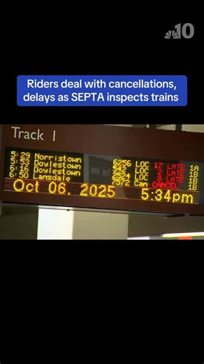 Regional Rail riders are dealing with cancellations and delays as SEPTA inspects more than half of its fleet following an emergency order and an NTSB report on train fires. NBC10’s Shaira Arias explains. | NBC10 Philadelphia
