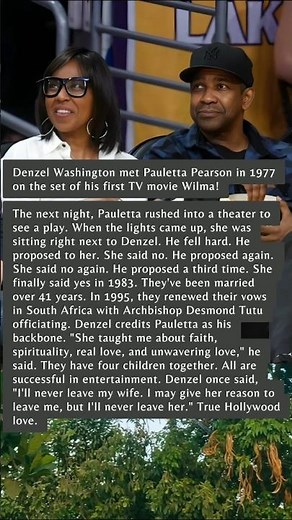 Denzel Washington Proposed THREE Times