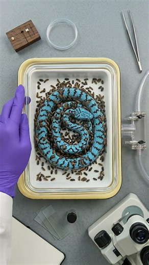 Inside the Macro Lab: How Beetles Clean a Snake | Satisfying Time-Lapse #natureprocess #timelapse