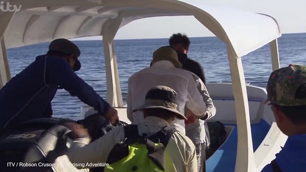 Robson Green is taken off the island after a visit from the doctor