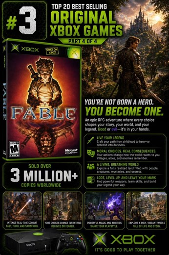 Top 20 Best Selling Original Xbox Games Part 4 #xbox #retrogaming #gaming #halo #cod #fable #r6