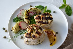 Grilled Fish Pinwheels with Fennel and Radish Salad | Seafood Recipes | Weber BBQ