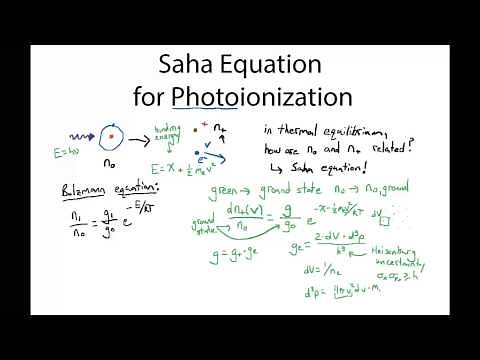 Photoionization, the Saha Equation, and Recombination