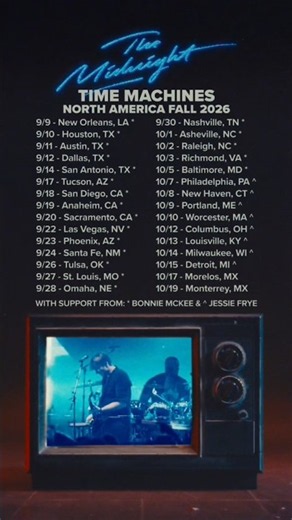 Excited to have Bonnie McKee & Jessie Frye join us on the Time Machines tour in North America!