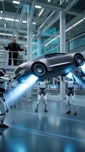Elon Musk's INSANE Anti-Gravity Hover Car Tested by Optimus Robots! 🤯⚡#2026 #technology #tesla