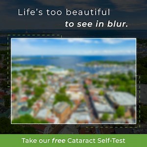 1.4K views · 17 reactions | Cloudy, blurry, or dim vision holding you back? Take our quick Cataract Self-Test to see if cataract surgery could help you see clearly again, and enjoy life glasses-free. ✨ | Chesapeake Eye Care | Facebook
