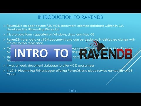 Introduction to RavenDB | What is RavenDB? | Features | Why RavenDB? | Pros and cons of RavenDB