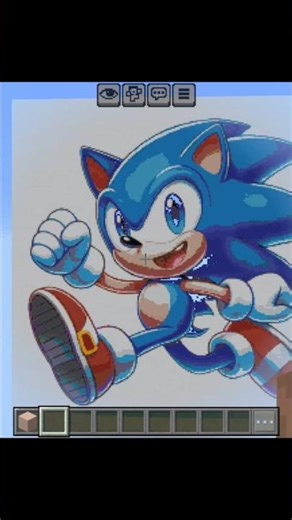 Sonic in Minecraft Pixel Art ✨💙