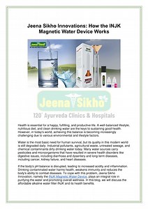 Discover the Revolutionary INJK Magnetic Water Device by Jeena Sikho - SlideServe