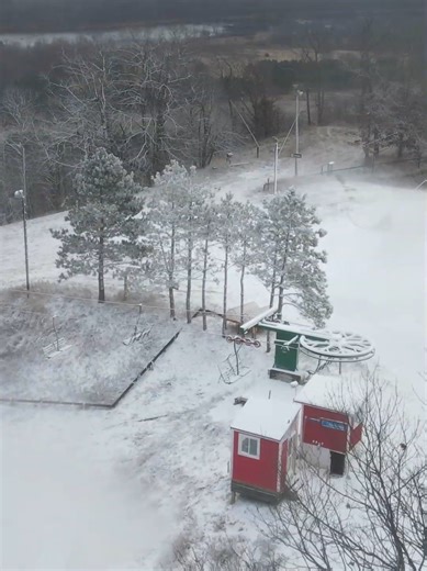 Snowmaking is going full-throttle today. Temps dipped into the teens and we are opening on Wednesday, Nov. 27 for skiing and snowboarding. #wildmountain #snowboardtok #ski #skiing #skitok #snowmaking #minnesota #snowboarding