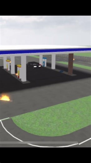 Gas station explosion 💥 #roblox