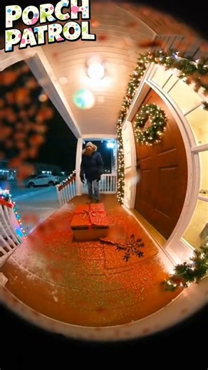 Package explodes on porch pirate! #porchpirate #package #prank #setup #karma